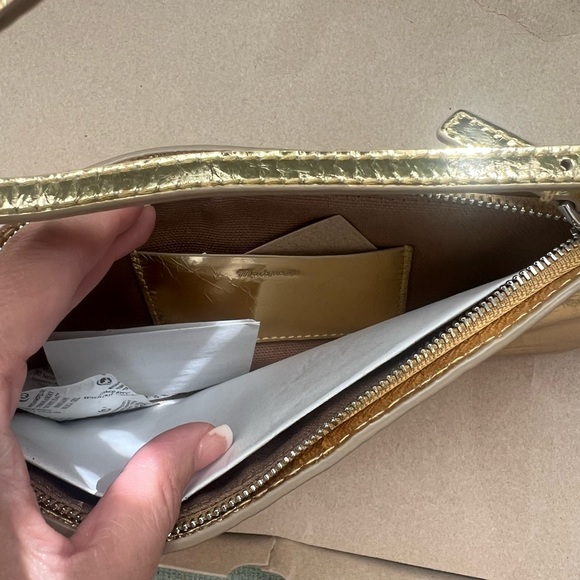 Madewell Slouch Mini Shoulder Metallic Gold cute 🥰 - Picture 10 of 12